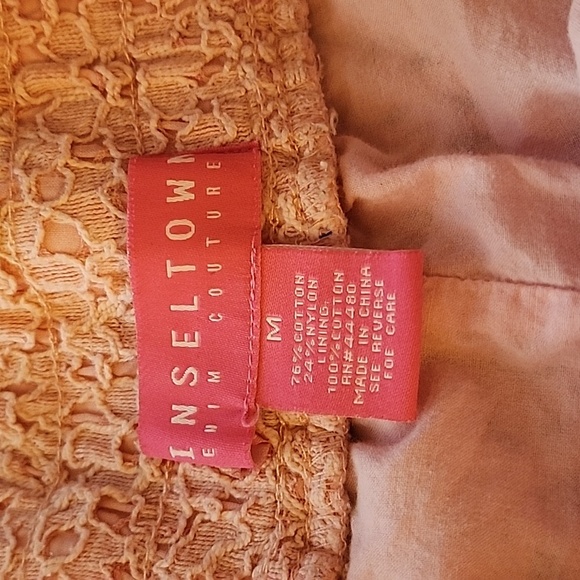 Tinseltown MD Pink Lace Shortie Shorts - Juniors - Picture 5 of 7